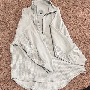 American Eagle Outfitters green/blue quarter zip